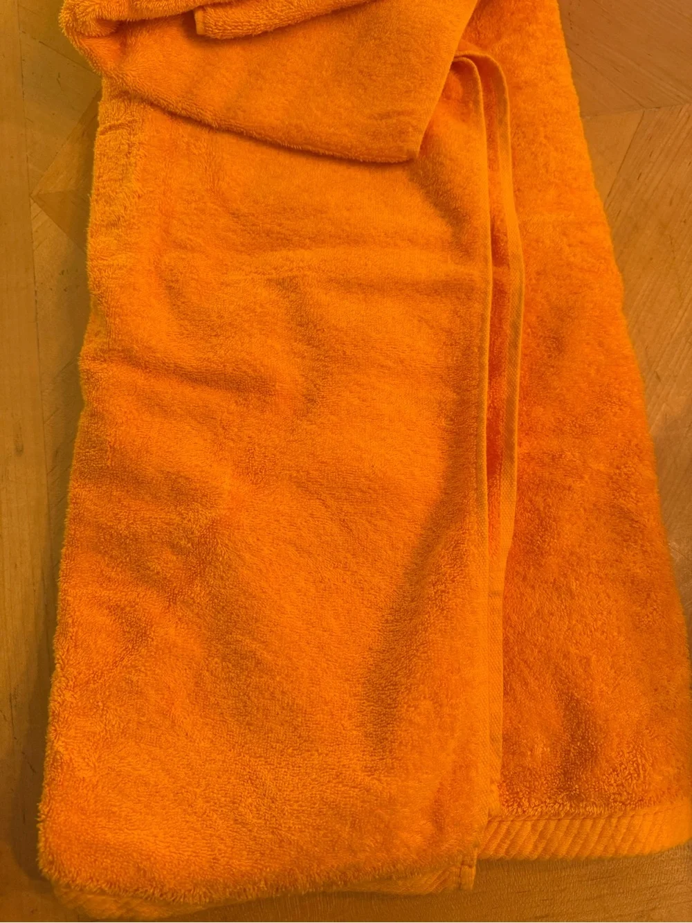 Orange 100% Cotton Plush Oversized Bath Towel 66x34.5